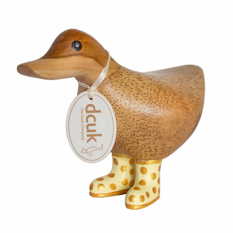 Dcuk Duckys Gold Spotty Wellys