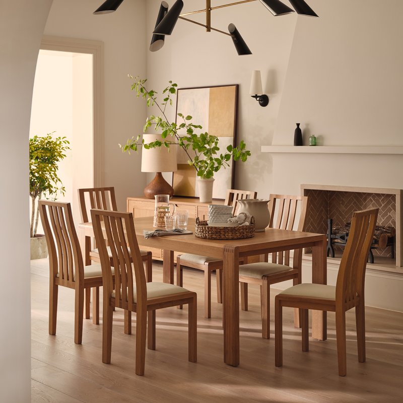 Ercol Ercol Bosco Medium Table & 6 Slat Back Chairs