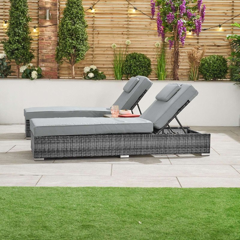 Rimini Sun Lounger Set in Grey