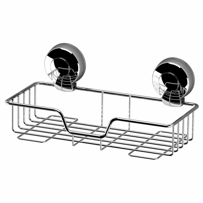 Suctionloc Rectangular Basket Chrome