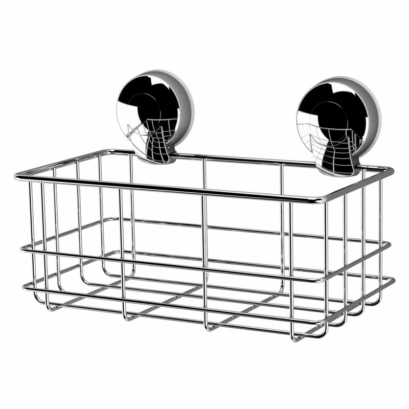 Suctionloc Bottle Basket Chrome