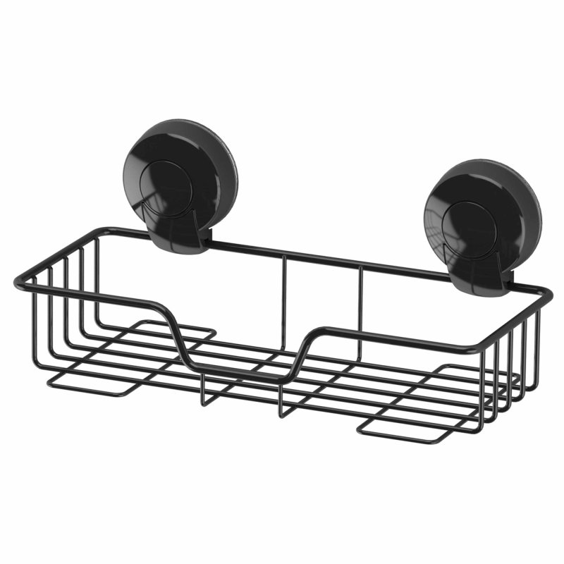 Suctionloc Rectangular Basket Black