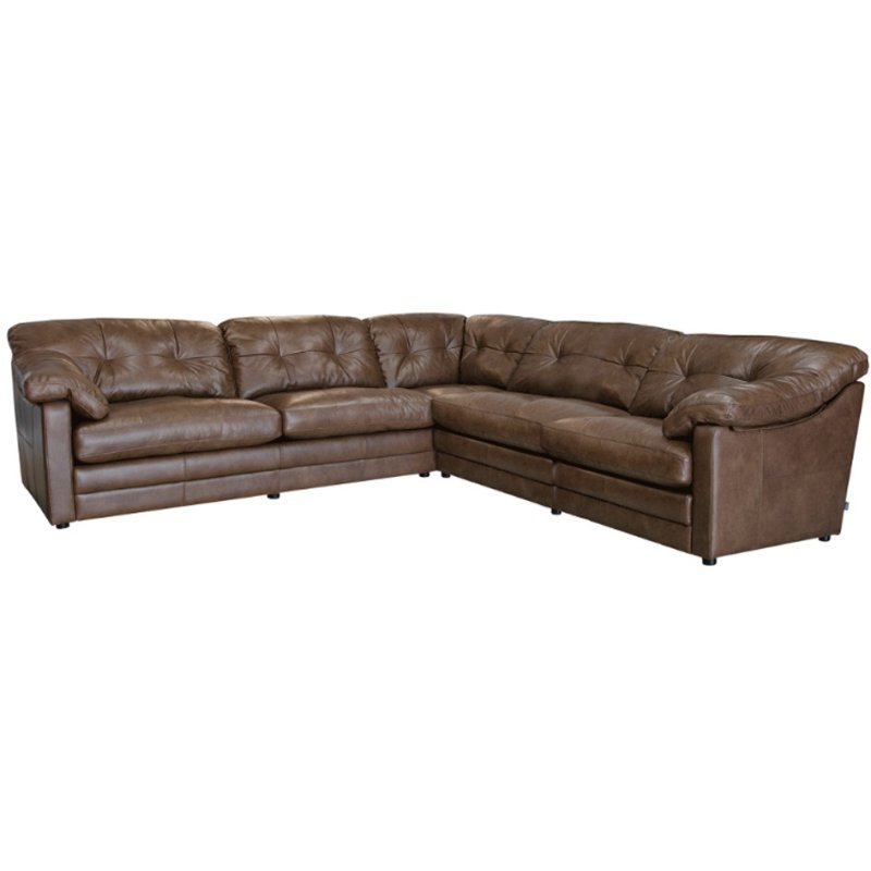 Large brown clearance leather sectional