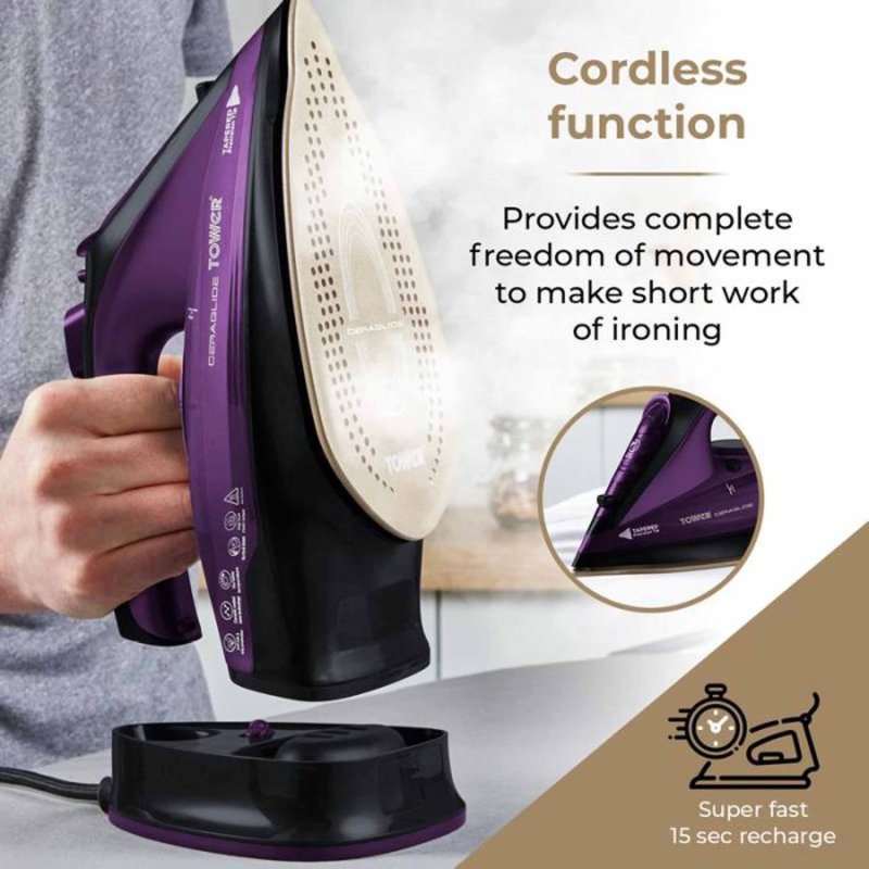 2400w cordless steam iron