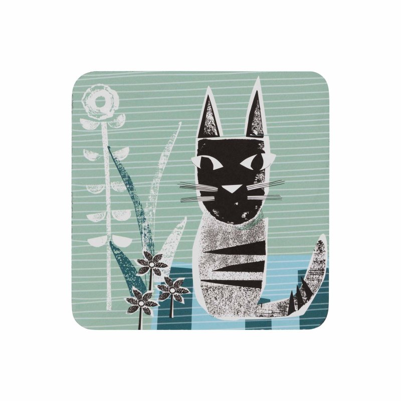 Denby Cat set of 6 coasters