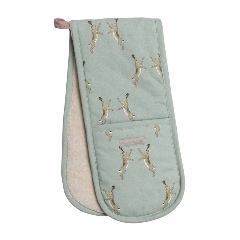 Sophie Allport Boxing Hares Double Oven Glove