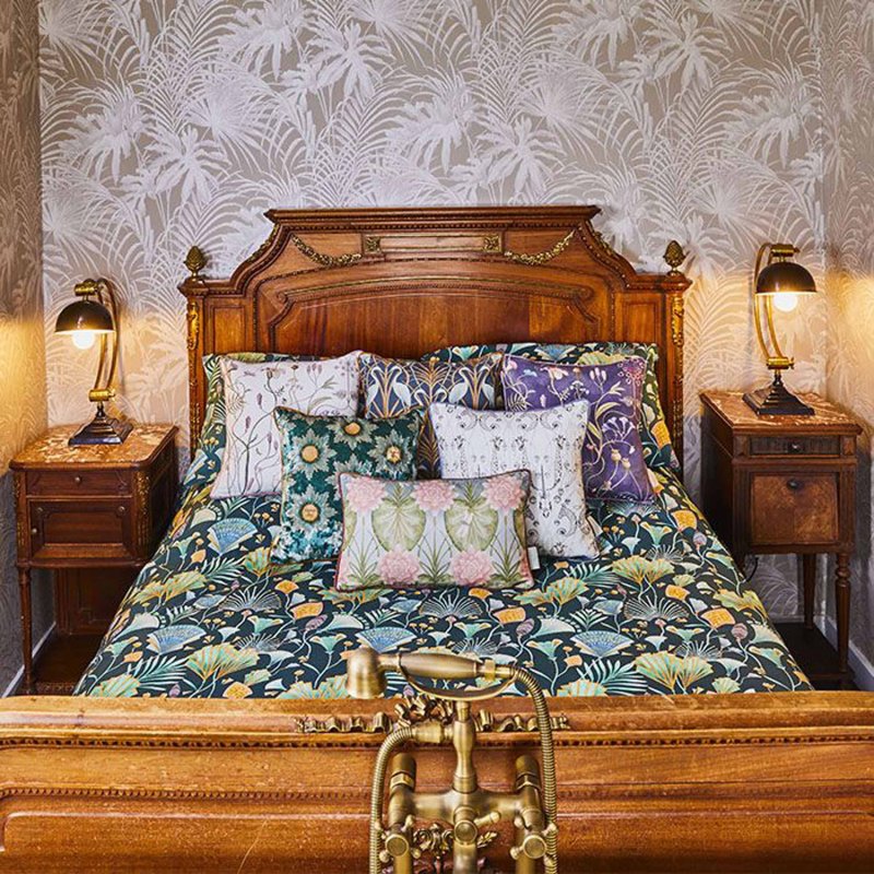 The Chateau Emerald Fan Duvet Cover Set Aldiss of Norfolk