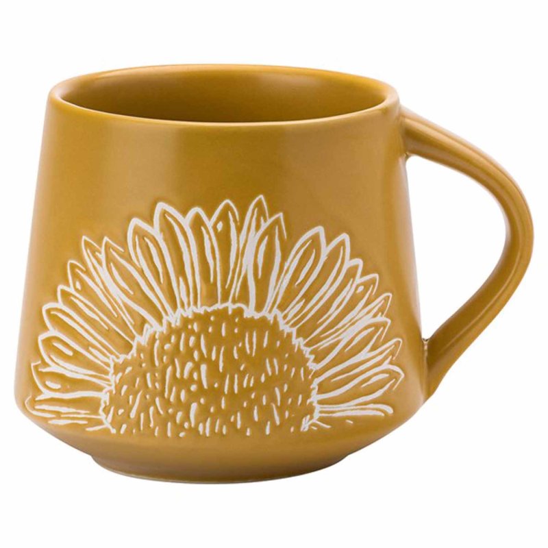 Artisan Flower Mug Yellow