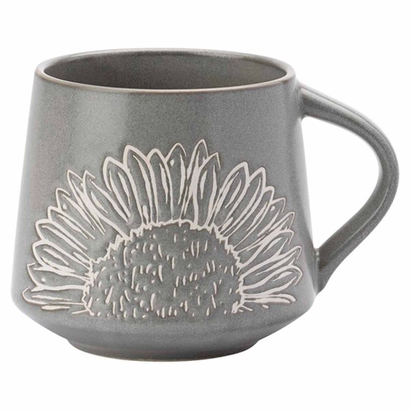 Artisan Flower Mug Grey