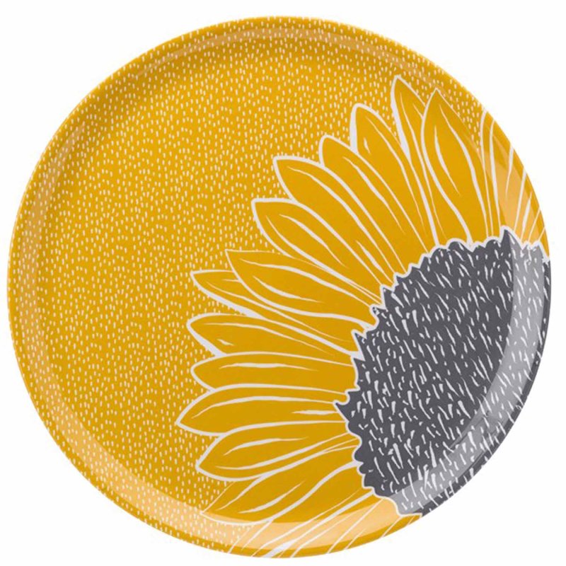 Artisan Flower Round Tray