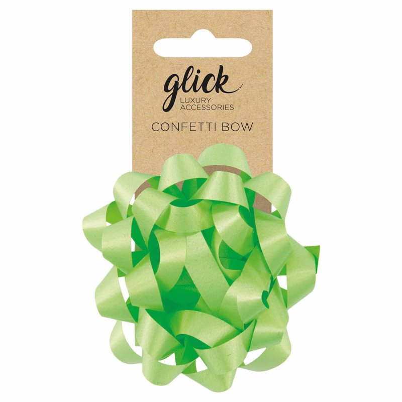 Glick Lime Confetti Bow