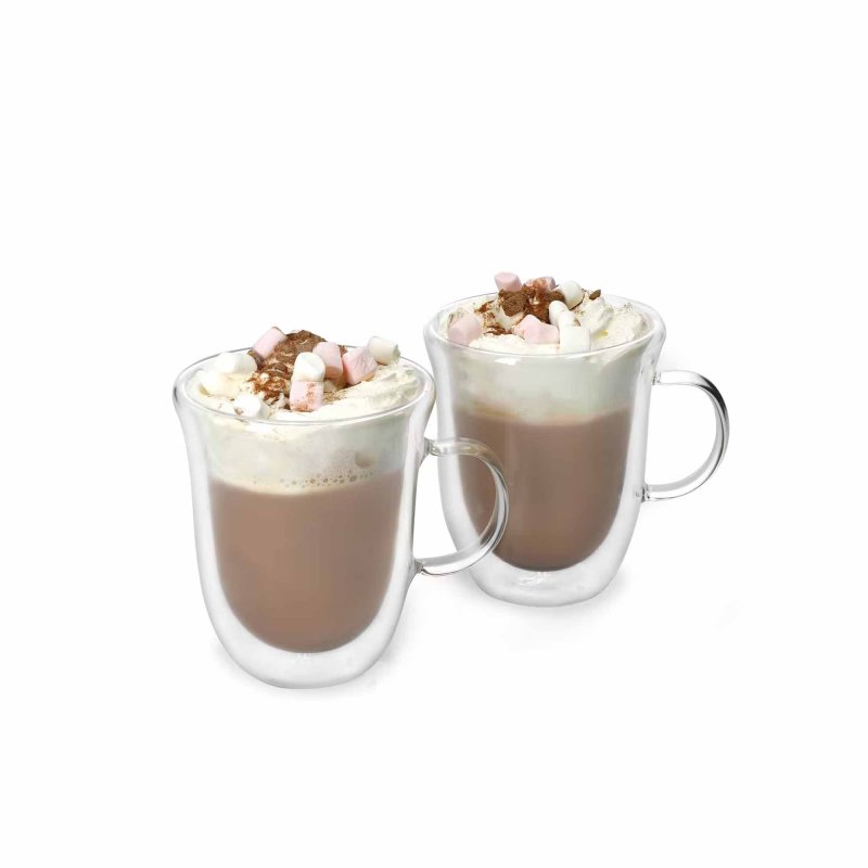 La Cafetiere Double walled set of two chocolate Mug