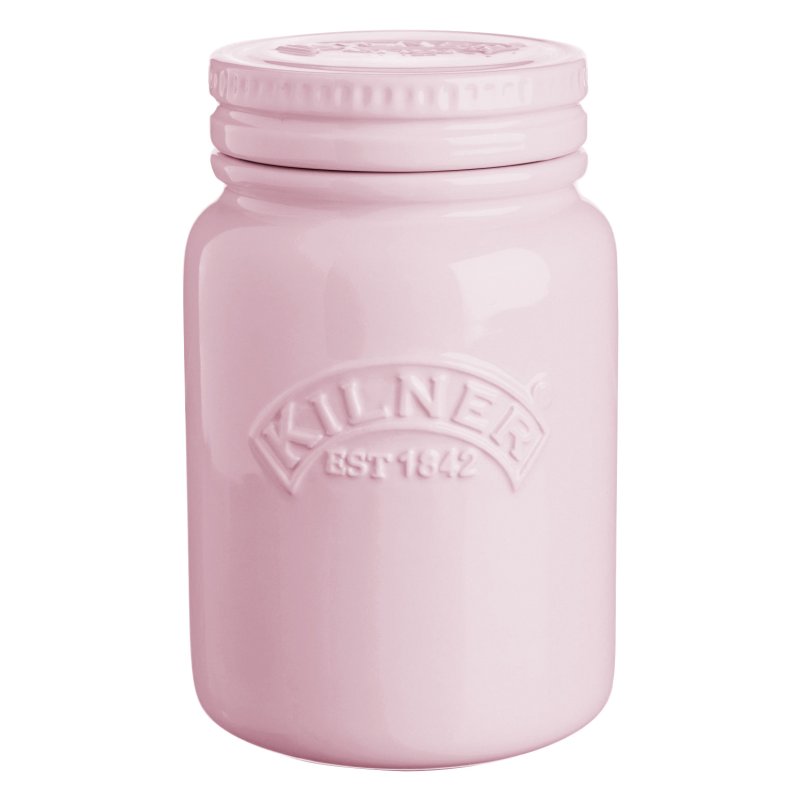 Kilner Ceramic Dusty Pink Push Top Storage Jar