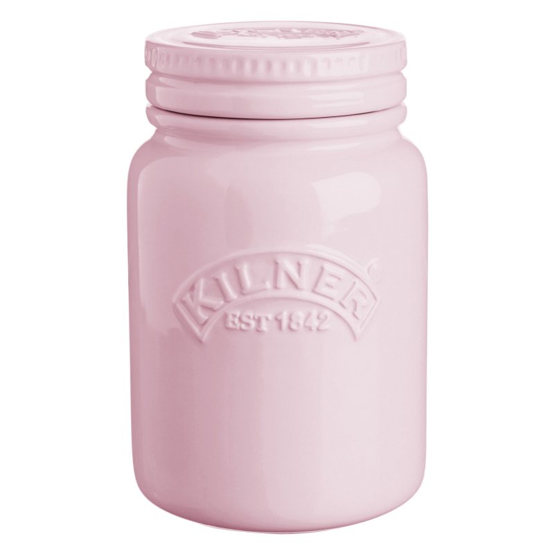 Kilner Ceramic Dusty Pink Push Top Storage Jar