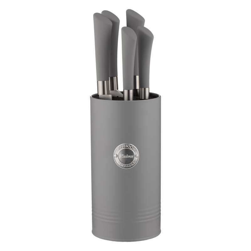 Typhoon Living Grey Knife Block