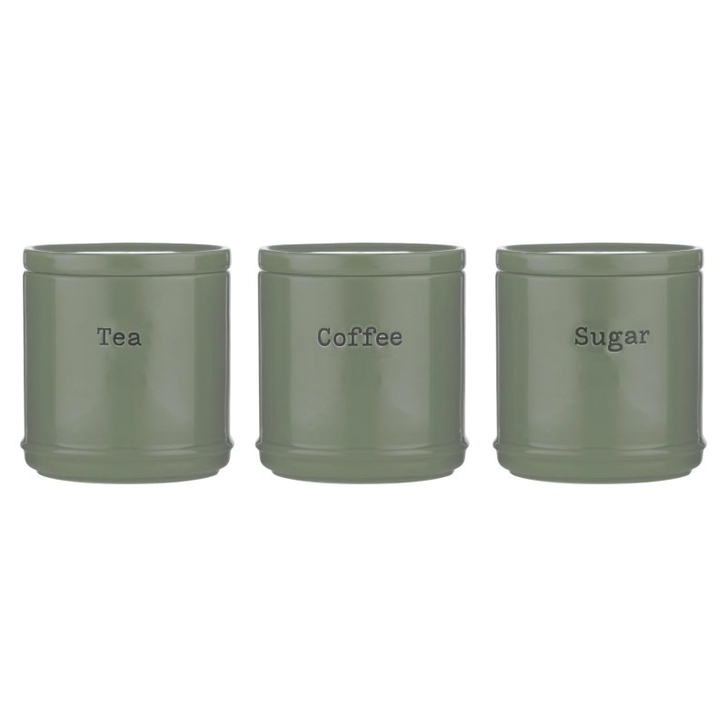 Price and Kensington Sage Green Tea Coffee Sugar Canisters