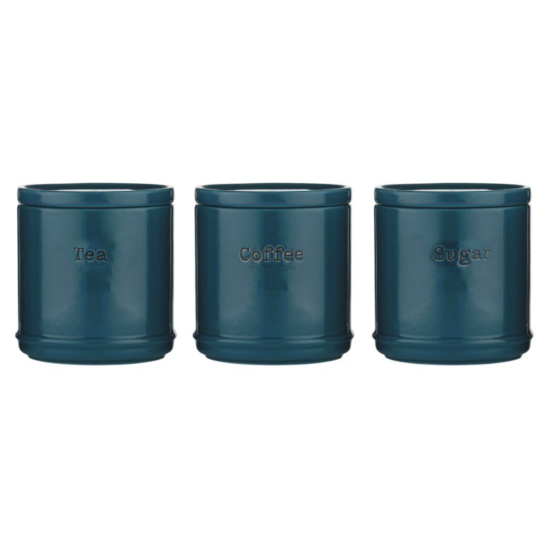 Price and Kensington Teal Tea Coffee Sugar Canisters