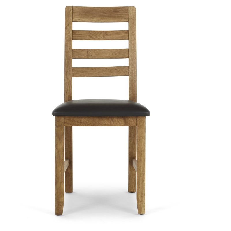 Fenwick Victoria Pair of Dining Chairs in PU Brown