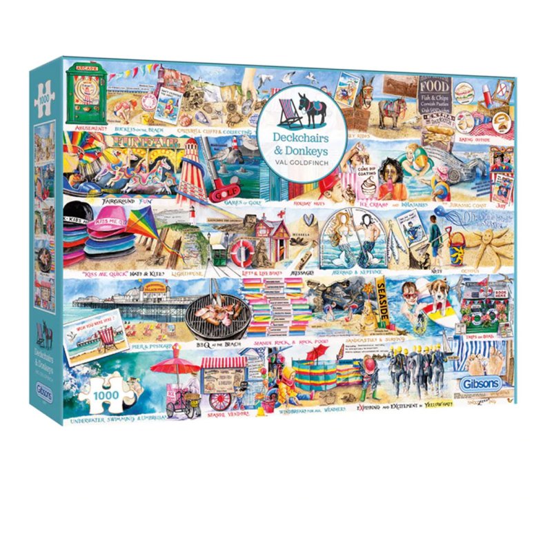 Gibsons Deckchairs and Donkeys 1000 Piece Puzzle