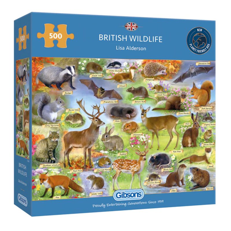 Gibsons British Wildlife 500 Piece Puzzle