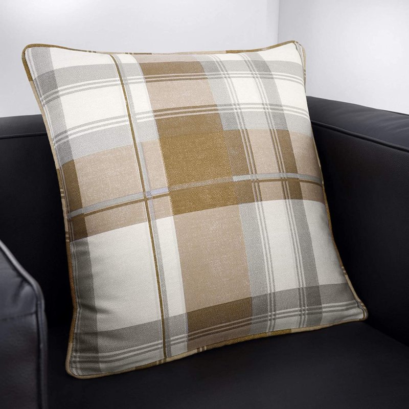 Fusion Balmoral Natural Check Cushion