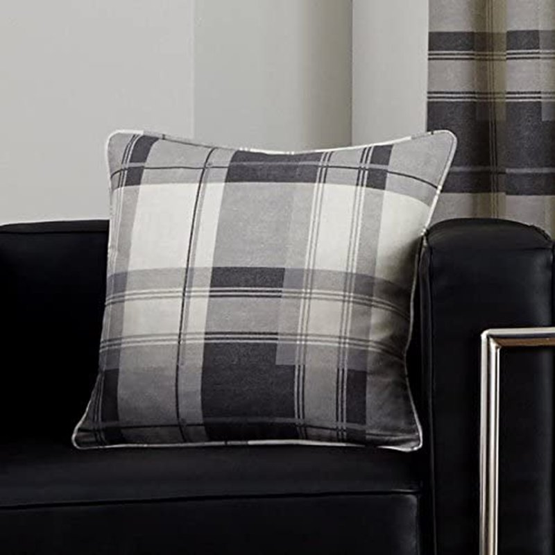 Fusion Textiles Balmoral Slate Check Cushion