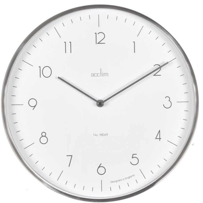 Acctim Madison Brushed Steel Clock