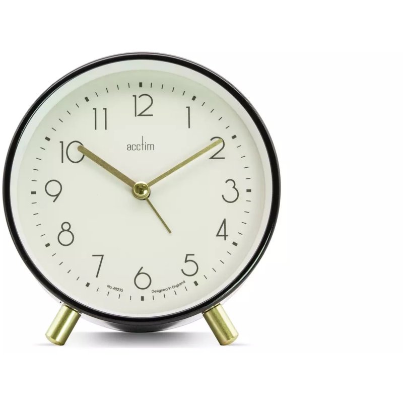 Acctim Fossen Black Alarm Clock