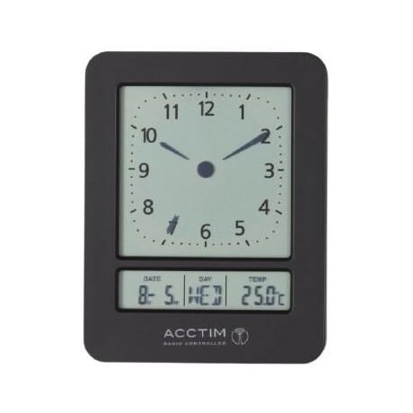 Acctim Sinclair Black Alarm Clock