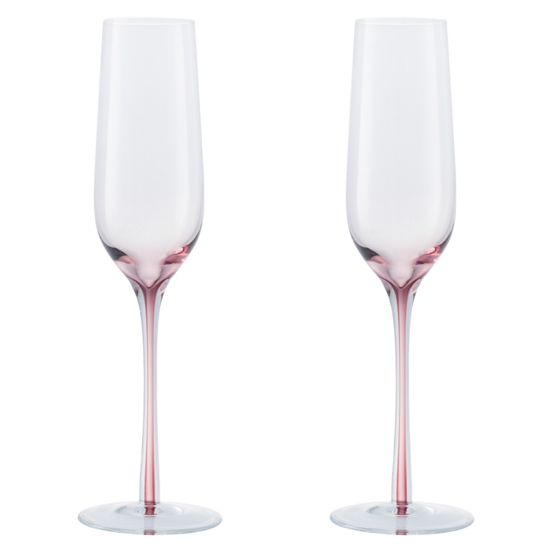 Denby Denby Colours Set of 2 Champagne Flutes Pink