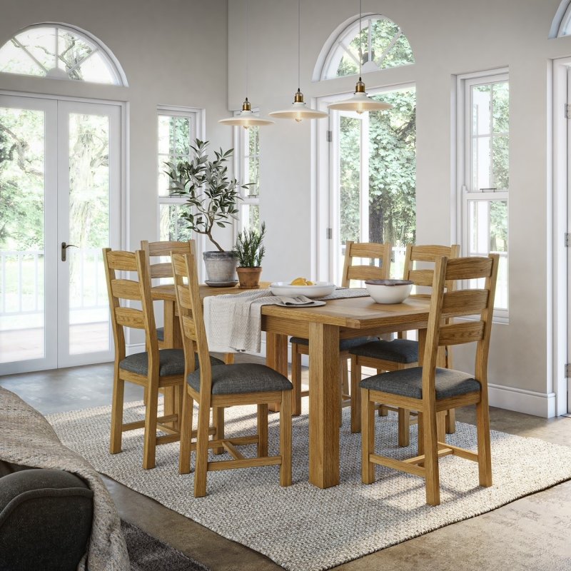 Burlington 1.5m Extending Table And 6 Chairs lifestyle image of the table and chairs