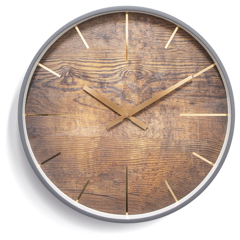 Acctim Hancock Grey & Oak Clock