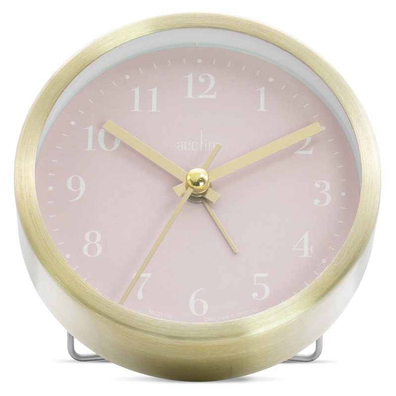 Acctim Tegan Gold & Peach Bellini Alarm Clock
