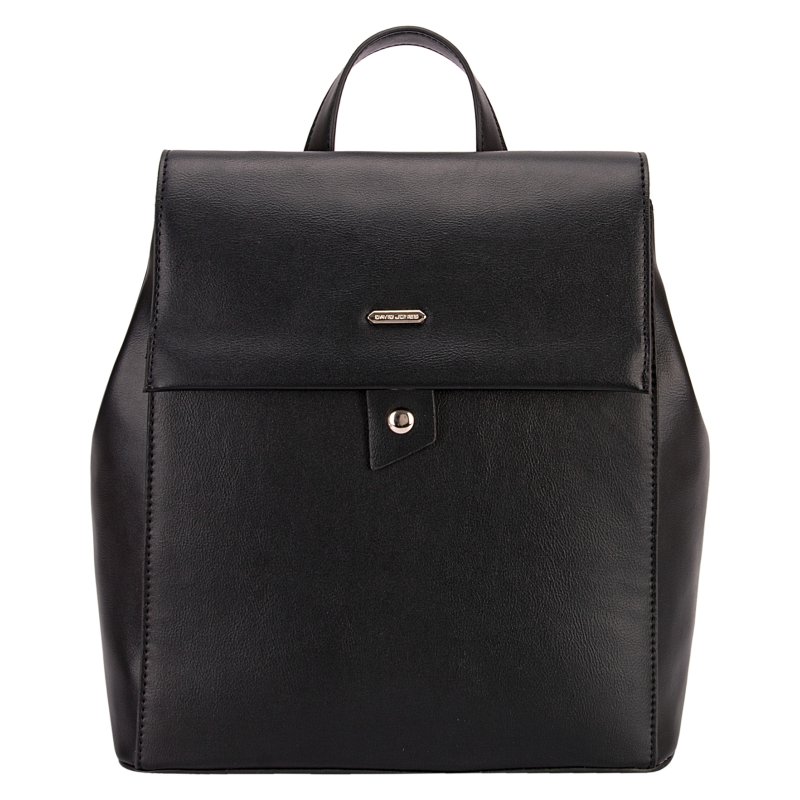 David Jones Black Flap Backpack