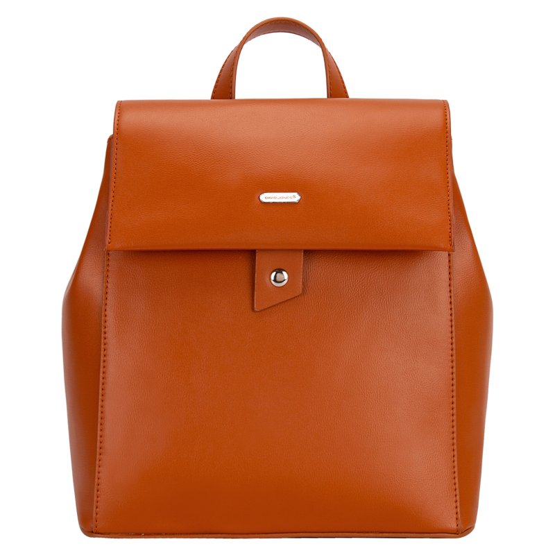 David Jones Cognac Flap Backpack