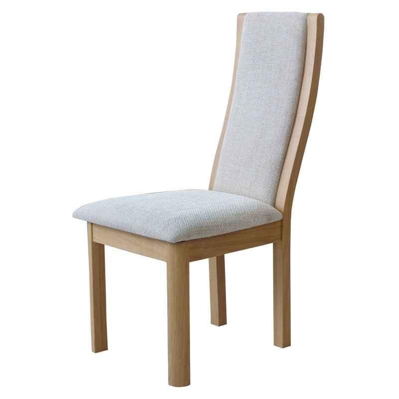 Sevenoaks High Back Dining Chair in Natural Fabric
