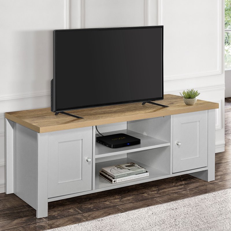 Aldiss Own Harrow Large TV Unit Grey