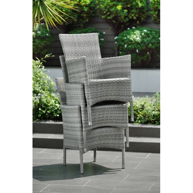 LifestyleGarden Aruba 4 seater dining Stacking chairs Aldiss of No