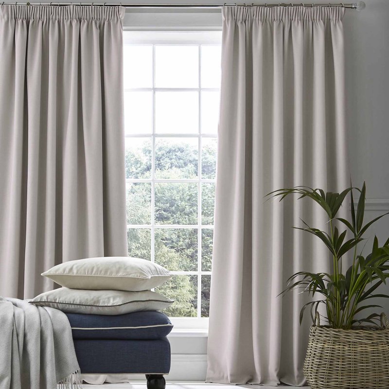 Laura Ashley Stephanie Dove Grey Curtains