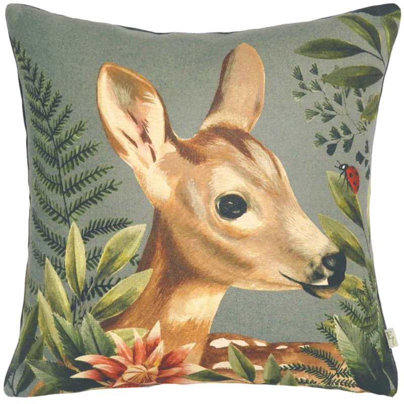 Forest Fawn Cushion Grey