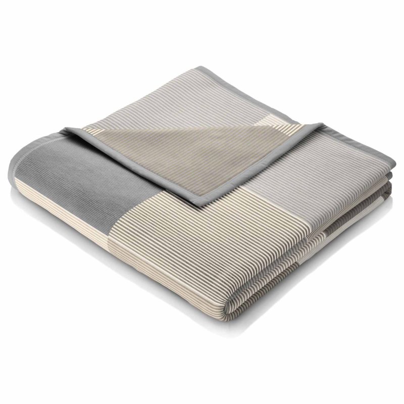 Biederlack Thermosoft Tweed Check Grey Throw