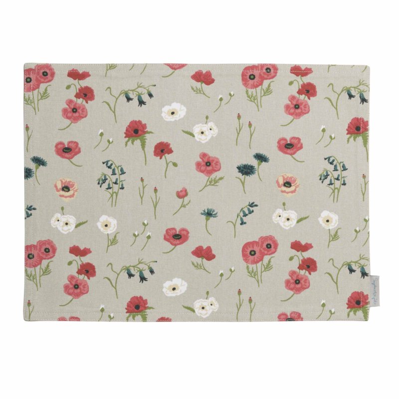 Sophie Allport Poppy Meadow Fabric Placemat