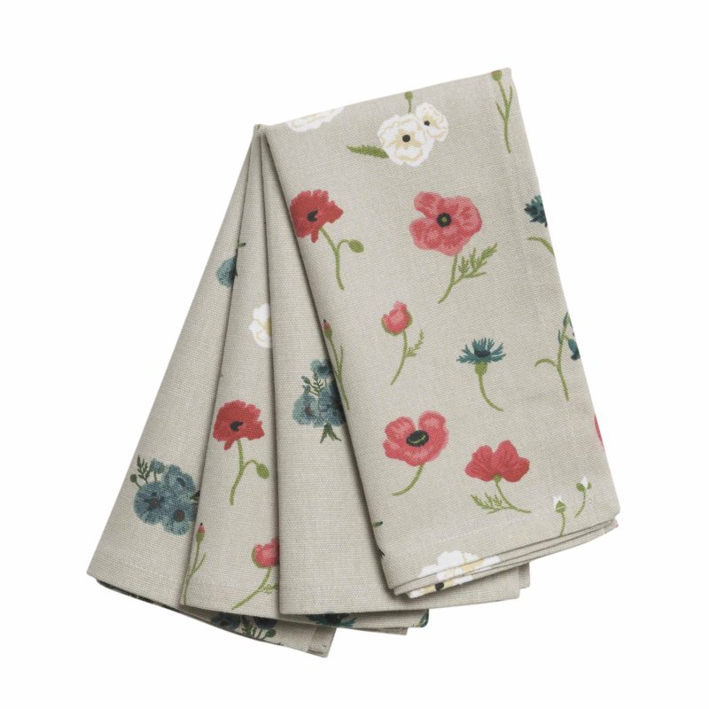 Sophie Allport Poppy Meadow Napkins Set of 4