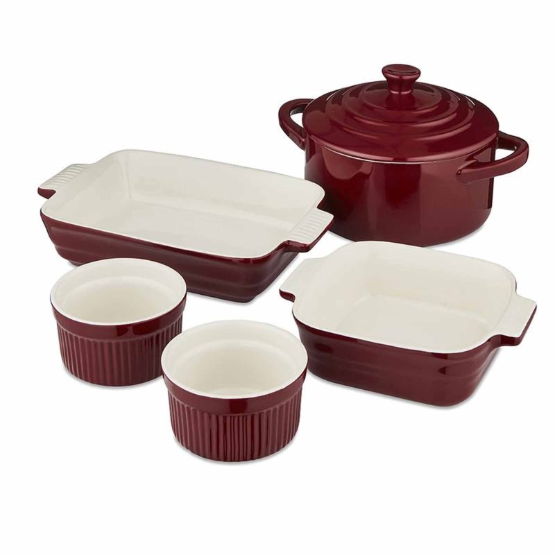 Barbary & Oak Foundry Ceramic Red Oven to Tableware Set