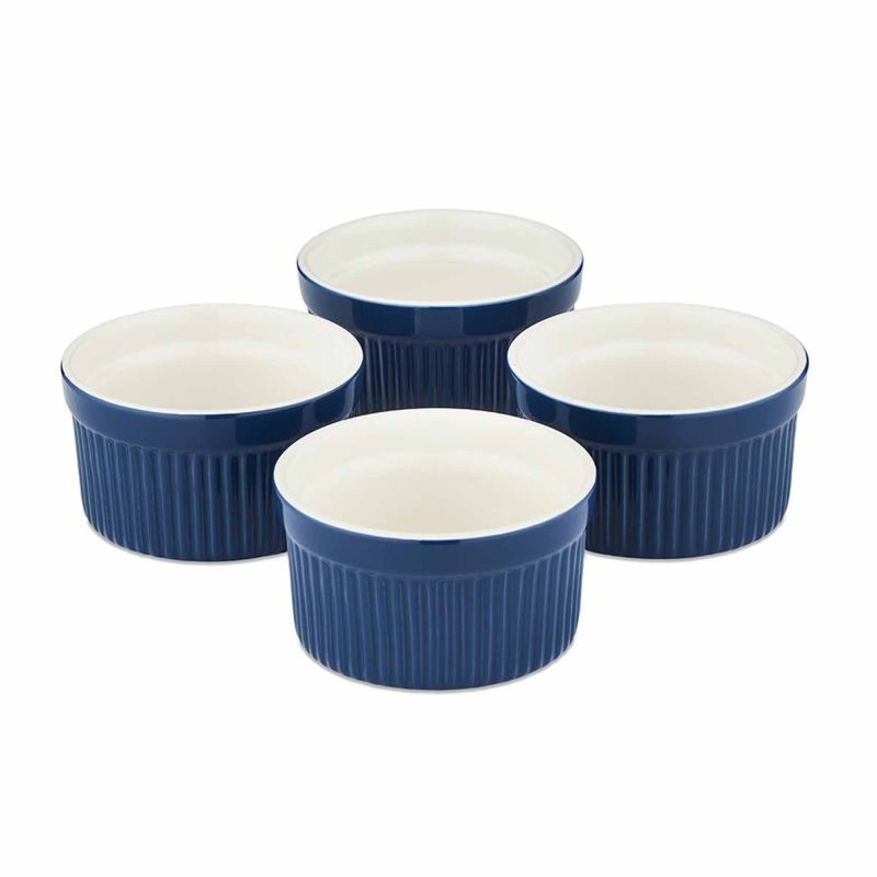 Barbary & Oak Foundry Ceramic Blue Ramekins set of 4