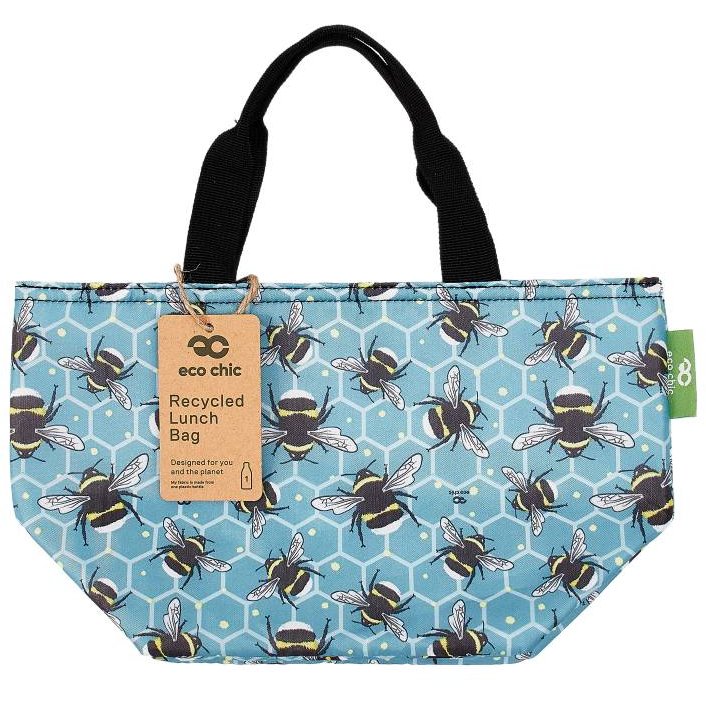 Eco Chic Eco Chic Blue Bee Lunch Bag