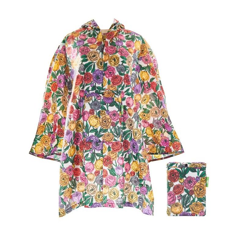 Eco Chic Eco Chic Peonies Adult Poncho