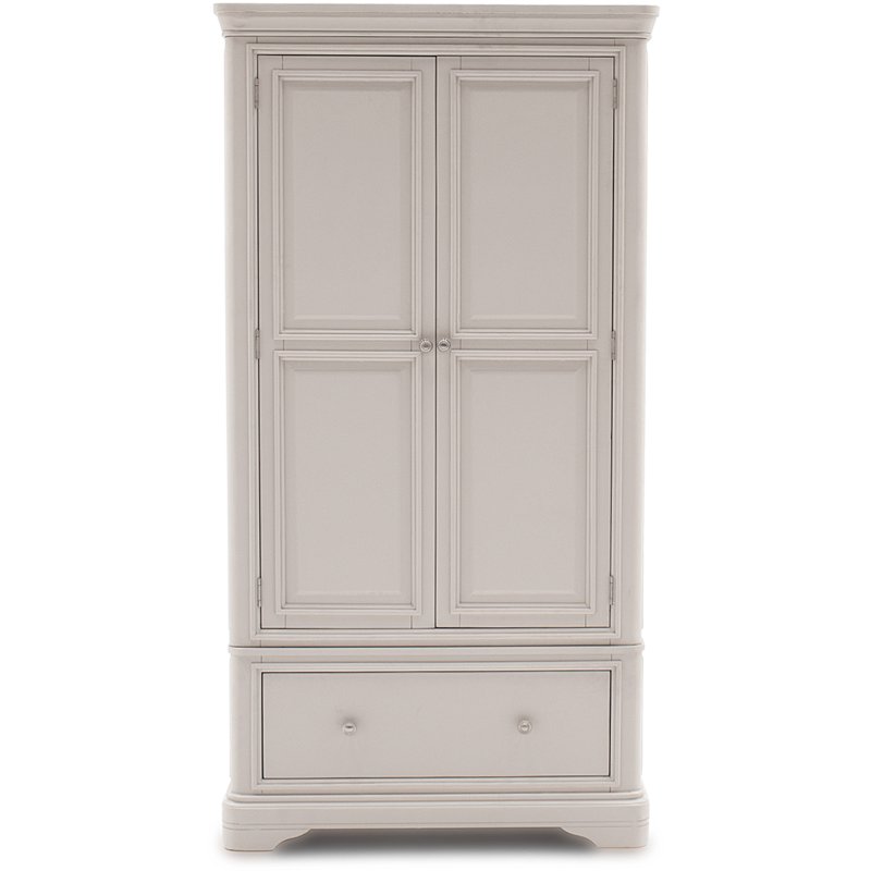 Mabel 2 Door 1 Drawer wardrobe in Bone