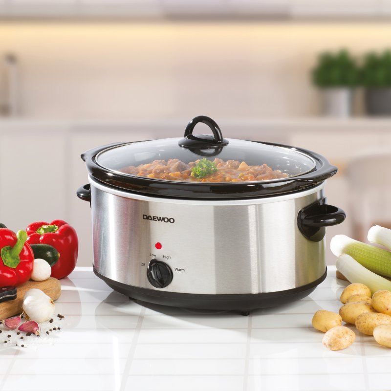 Daewoo 6.5L Stainless Steel Slow Cooker Aldiss of Norfolk