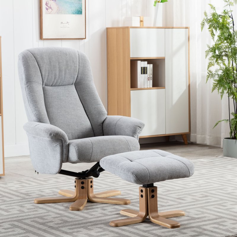 GFA Hawaii Swivel chair and stool in Lille Cloud
